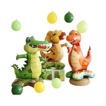 Balões De Dinossauro Para Crianças 1/3pcs, Tiranossauro, Dragão Triangular, Crocodilo, Base Para