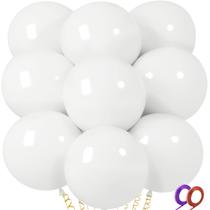 Balões de Festa de Látex Brancos QIKOOLAA - 18 Polegadas (32 Unidades)