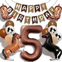Balões de Festa Decmied Número 5 Western 40" Conjunto com 15 Peças