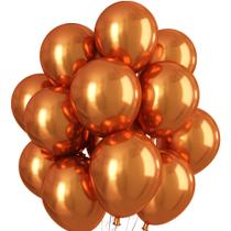 Balões de festa KEPMOV laranja metálico 30 unidades de látex de 30 cm