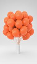 Balões de Festa Lisos 9 Polegadas Laranja C/ 50