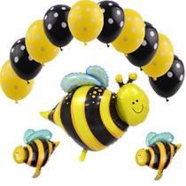 Balões de festa Mylar Bee Latex Amarelo Preto 13 unidades