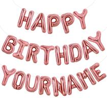 Balões de festa TONIFUL, 65 unidades, 40 cm, ouro rosa, feliz aniversário