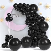 Balões de festa ZizaSary Black Latex 140 unidades 18 cm 30 cm 25 cm 13 cm