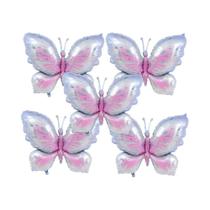 Balões De Folha Coloridos Em Forma De Borboleta 5pcs Decoração Para Aniversário Casamento Chá De