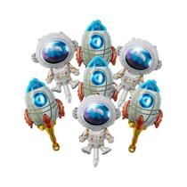 Balões De Folha Com Tema Espacial 20pcs Mini Astronauta Foguete Decoração De Festa De Aniversário