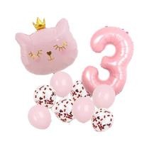 Balões De Folha De Alumínio De Animais E Números De 32 Polegadas, 10 Peças, Decoração De Aniversário