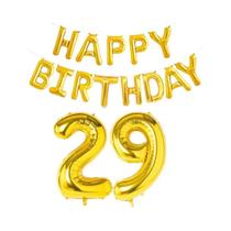 Balões De Folha Dourados De Feliz Aniversário 15 Peças Decoração De Festa Para Crianças E Adultos