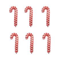 Balões De Folha Em Forma De Bastão De Doce Vermelho E Verde Para O Natal, Decoração De Festa De
