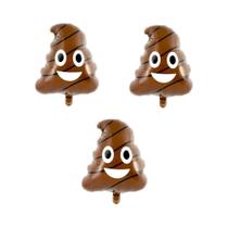 Balões De Folha Em Forma De Cocô Marrom 3/6pcs Decoração De Festa Para Aniversário, Aposentadoria,