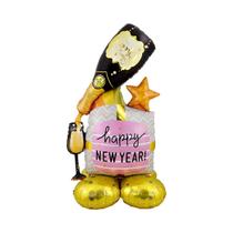 Balões De Folha Em Forma De Garrafa De Champanhe De 58 Polegadas Decorações De Caixa De Presente