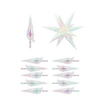 Balões De Folha Em Forma De Gota Cortados a Laser Coloridos E Transparentes 10 Peças DIY Design De