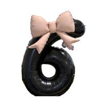 Balões De Folha Em Forma De Número Com Laço Preto De 40 Polegadas, 2 Peças, Decorações Para