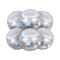 Balões De Folha Iridescentes 4D De 22 Polegadas, 6 Peças, Decoração Para Festas Disco, Casamentos,