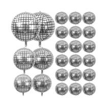 Balões De Folha Prateados De 22 Polegadas Em Formato De Bola De Discoteca, 612 Peças, Para Decoração Balões De Folha Prateados De 22 Polegadas Em Formato De Bola De Discoteca, 612 Peças, Para Decoração