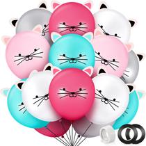 Balões de gato Chalyna de 12 cm de látex para festa de aniversário 50 unidades