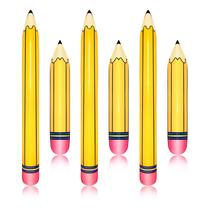 Balões de lápis infláveis Demonwer Back to School x6