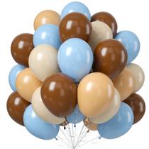 Balões de látex azul e marrom Teslite 60 unidades para decoração de festas