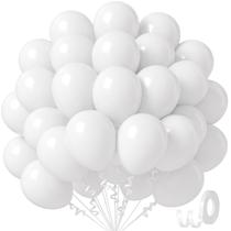 Balões de Látex Brancos Awenztech 30cm (50 Unidades) - Decoração de Festa