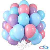 Balões de látex com tema de sereia, 30 unidades, rosa, azul, roxo Balões de látex com tema de sereia, 30 unidades, rosa, azul, roxo