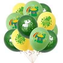 Balões de látex, festa do Dia de São Patrício, 30 unidades, verde, amarelo, 30 cm Balões de látex, festa do Dia de São Patrício, 30 unidades, verde, amarelo, 30 cm