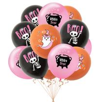 Balões de látex Halloween Ghost Skeleton, pacote de 12 polegadas com 30