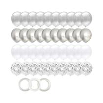 Balões De Látex Prateados Com Confete Misto 12 Polegadas 40 Unidades Decorações Para Festa De Balões De Látex Prateados Com Confete Misto 12 Polegadas 40 Unidades Decorações Para Festa De