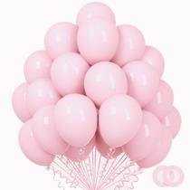 Balões de látex Q&High Life rosa de 12 polegadas (100 unidades) com fitas Balões de látex Q&High Life rosa de 12 polegadas (100 unidades) com fitas