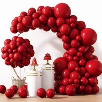 Balões de Látex RUBFAC Ruby Red - 129 Unidades com Kit de Tamanhos Variados