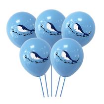 Balões de látex Whale, 30 cm, tema oceânico, festa de aniversário x5 Balões de látex Whale, 30 cm, tema oceânico, festa de aniversário x5