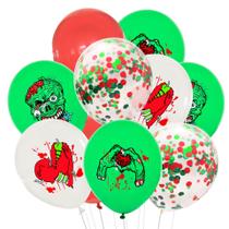 Balões de látex Zombie Heart de 12 polegadas verde vermelho (10 unidades) Balões de látex Zombie Heart de 12 polegadas verde vermelho (10 unidades)