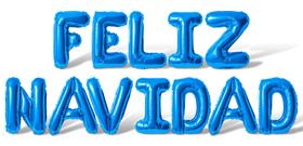 Balões de letras FELIZ NAVIDAD 40cm Foil Mylar Balão azul