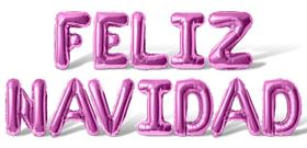 Balões de letras FELIZ NAVIDAD 40cm Foil Mylar Balão rosa