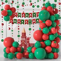 Balões de Natal Garland Arch Kit vermelho e verde LYVEEF