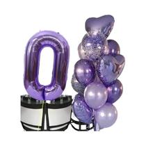 Balões De Números Roxos De 40 Polegadas, 12 Peças, Decoração De Festa De Aniversário Para Meninos E