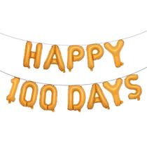Balões de Papel Alumínio RUIANSI Feliz 100 Dias Decoração 40 cm