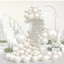 Balões de pelúcia dupla Balloon Arch Yumiche Pearl White Balões de pelúcia dupla Balloon Arch Yumiche Pearl White