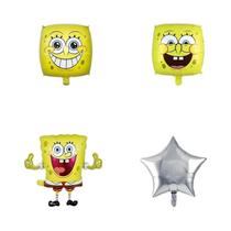 Balões Do Cartoon Bob Esponja 2/5PCS Com Expressões Variadas Para Festas De Aniversário E Feriados