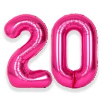 Balões Foil Helium Number Festa de 20º Aniversário da SUWEN