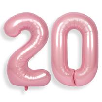 Balões Foil Helium Number SUWEN, 20th Birthday Party, rosa