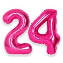Balões Foil Helium Number SUWEN 24th Birthday Hot Pink Balões Foil Helium Number SUWEN 24th Birthday Hot Pink