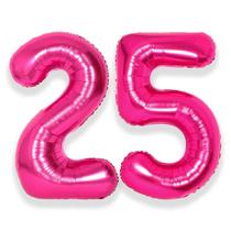Balões Foil Helium Number SUWEN 40 polegadas Hot Pink 25 Balões Foil Helium Number SUWEN 40 polegadas Hot Pink 25
