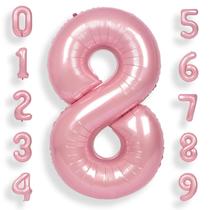 Balões Foil Helium Number SUWEN 8th Birthday Party Pink