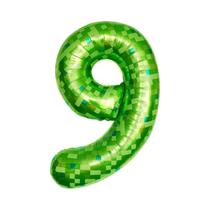 Balões Gigantes De Pixel Verde De 40 Polegadas Com Números De 0 a 9 Para Decoração De Festa De