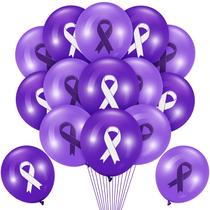 Balões Hungdao Cancer Awareness Purple Ribbon x100