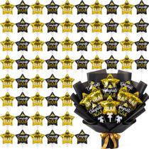 Balões JolliLudo 102 Peças 4" Estrela Formatura Preto e Dourado Balões JolliLudo 102 Peças 4" Estrela Formatura Preto e Dourado