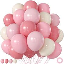 Balões JOYFLOAT 60 Peças 12" Rosa e Branco para Festa Balões JOYFLOAT 60 Peças 12" Rosa e Branco para Festa