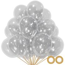 Balões KUULBELA Clear Latex de 12 polegadas, 110 unidades com fitas Balões KUULBELA Clear Latex de 12 polegadas, 110 unidades com fitas
