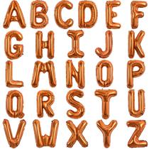Balões Letter TONIFUL 16 polegadas Orange A-Z 52 peças