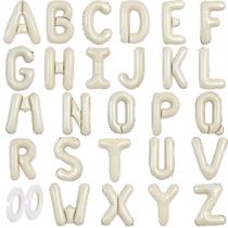 Balões Letter TONIFUL de 16 polegadas, branco creme, A-Z (26 unidades) Balões Letter TONIFUL de 16 polegadas, branco creme, A-Z (26 unidades)